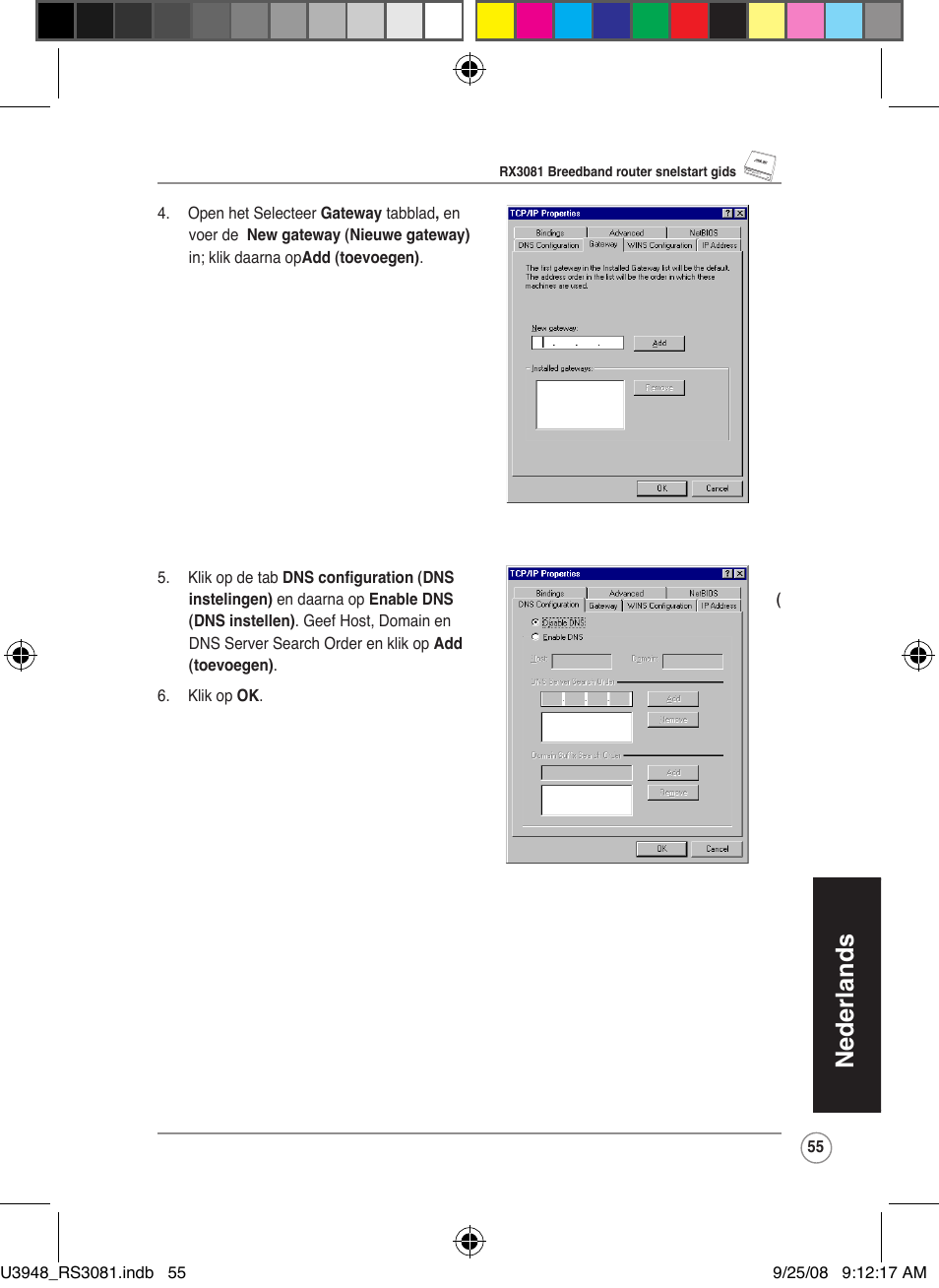 Nederlands | Asus RX3081 User Manual | Page 55 / 301