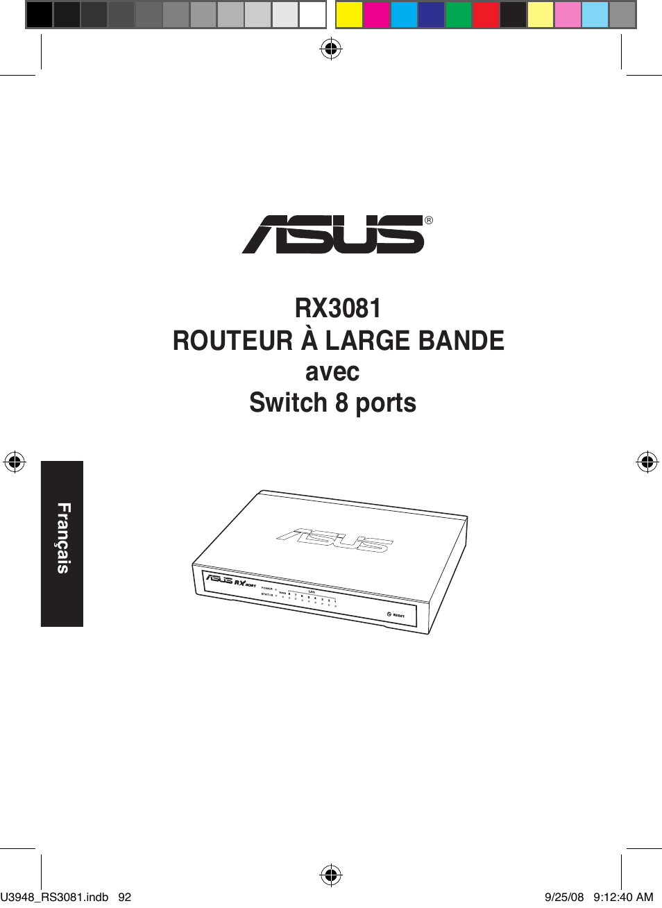 Rx3081 routeur à large bande, Avec switch 8 ports | Asus RX3081 User Manual | Page 92 / 301