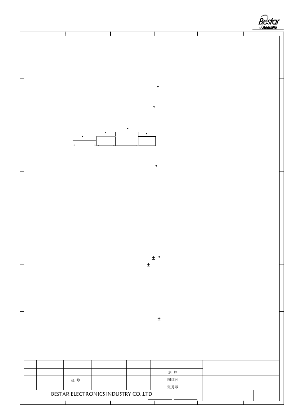 Reliability test, Bestar electronics industry co.,ltd, Piezo sounder | BeStar BSP1313-05H2.5-02 LF User Manual | Page 4 / 7