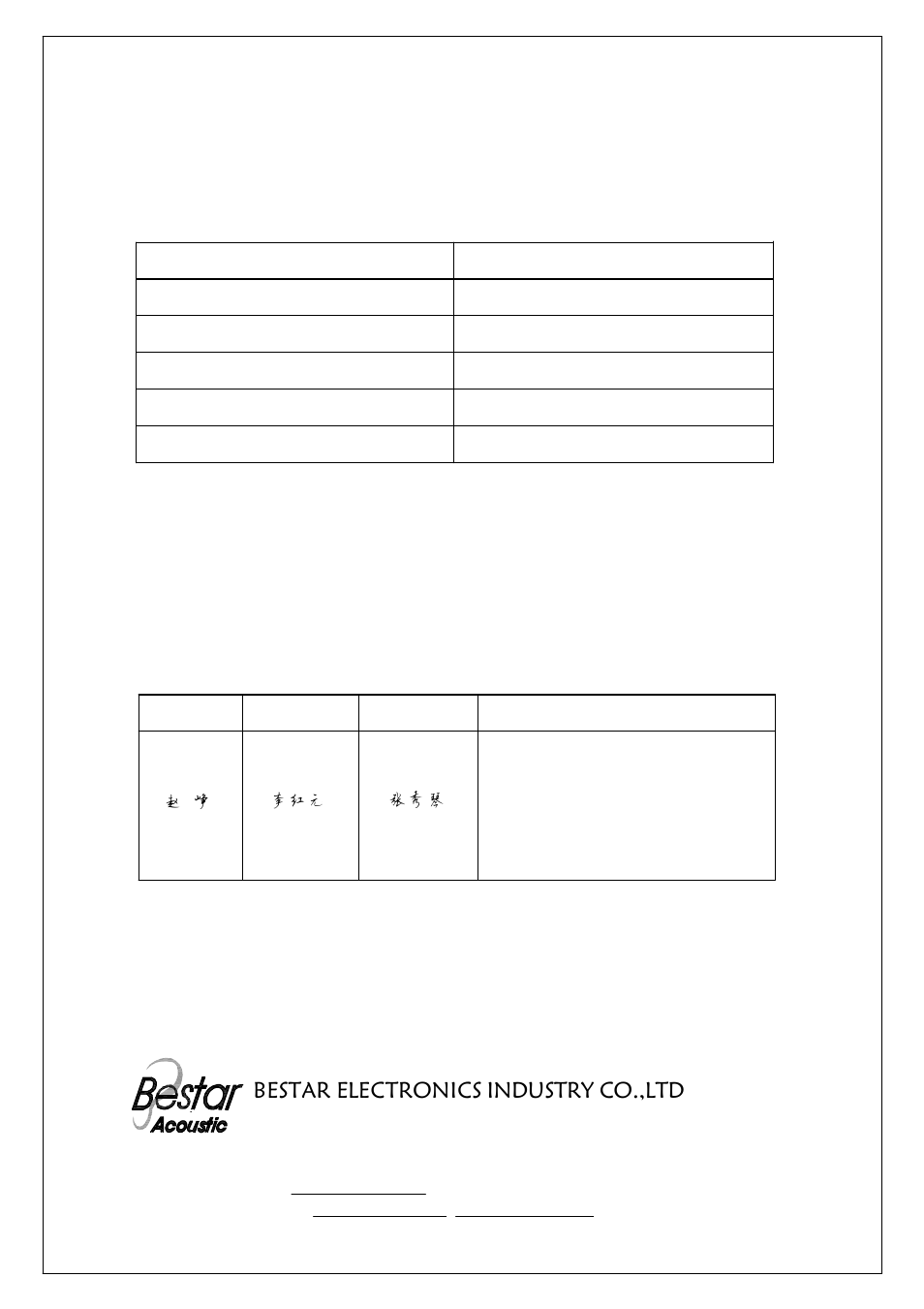 BeStar BSP1212-03H2.5B-01 LF User Manual | 7 pages