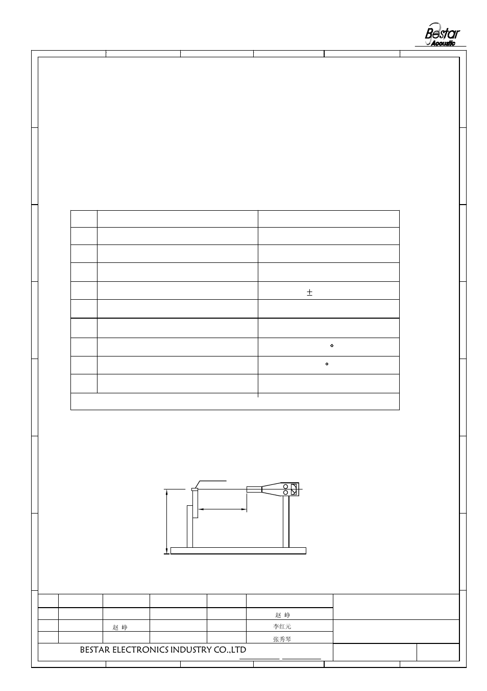 Characteristics, 3 test method, 2 electrical and mechanical characteristics | 1 features, Bestar electronics industry co.,ltd, 400 mm, 100mm | BeStar BSP1212-03H2.5B-01 LF User Manual | Page 2 / 7