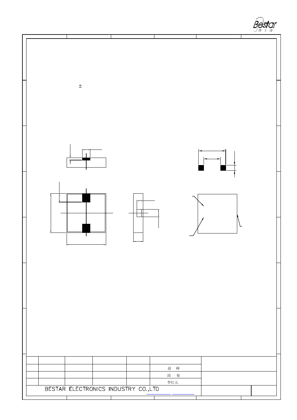 Dimension, Tolerance: 0.3 unit:mm, Standard land pattern dimensions | BeStar BSP1010-03H03 LF User Manual | Page 3 / 7