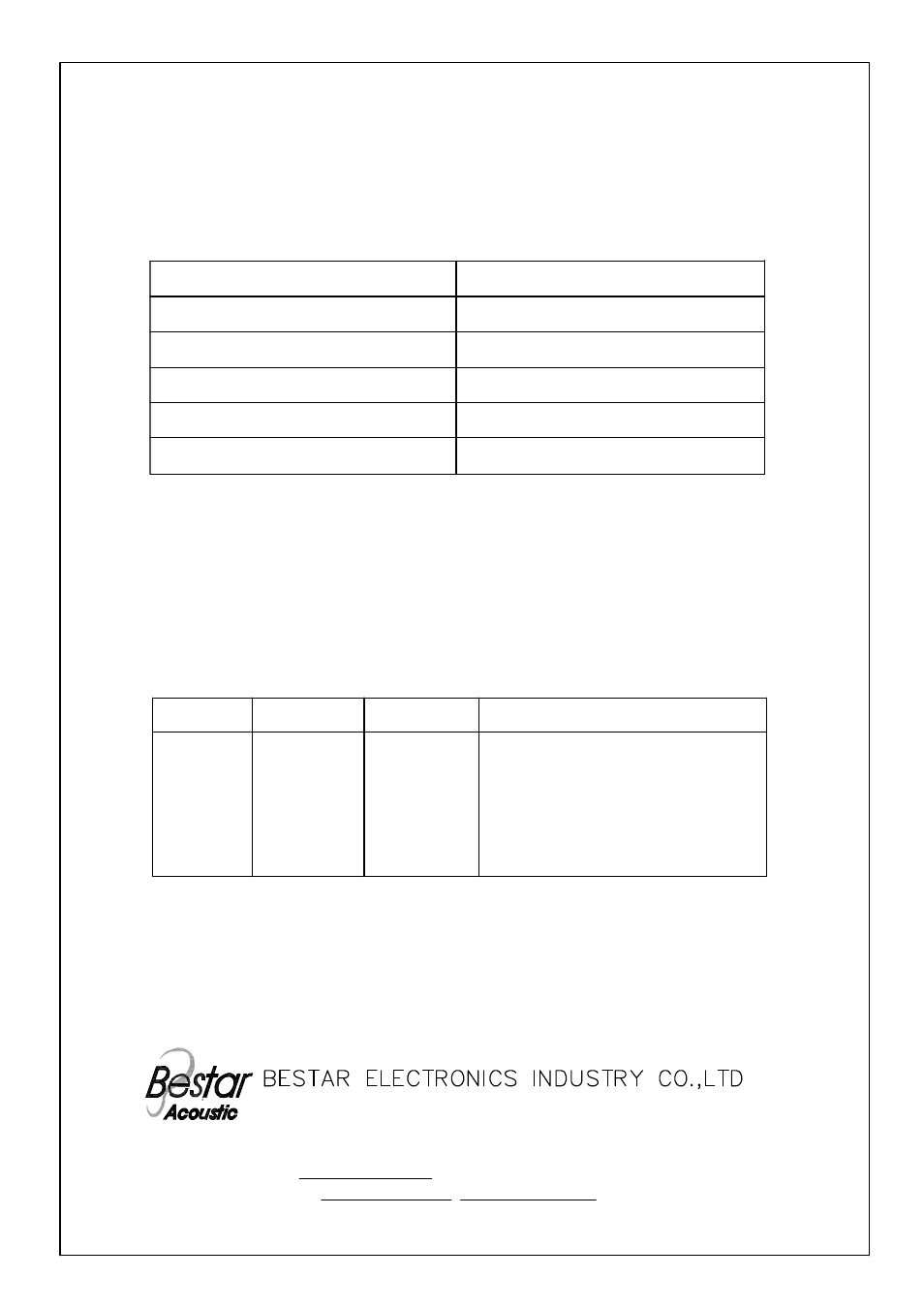 BeStar BMT0903H5.5-01 LF User Manual | 6 pages