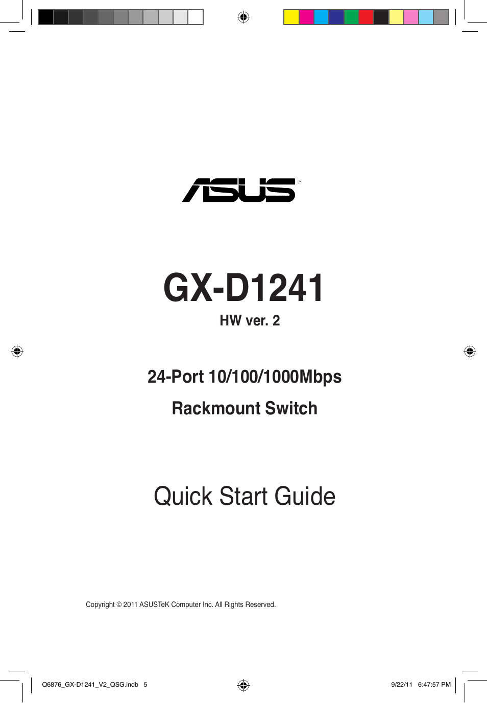 Asus GX-D1241 V2 User Manual | 48 pages