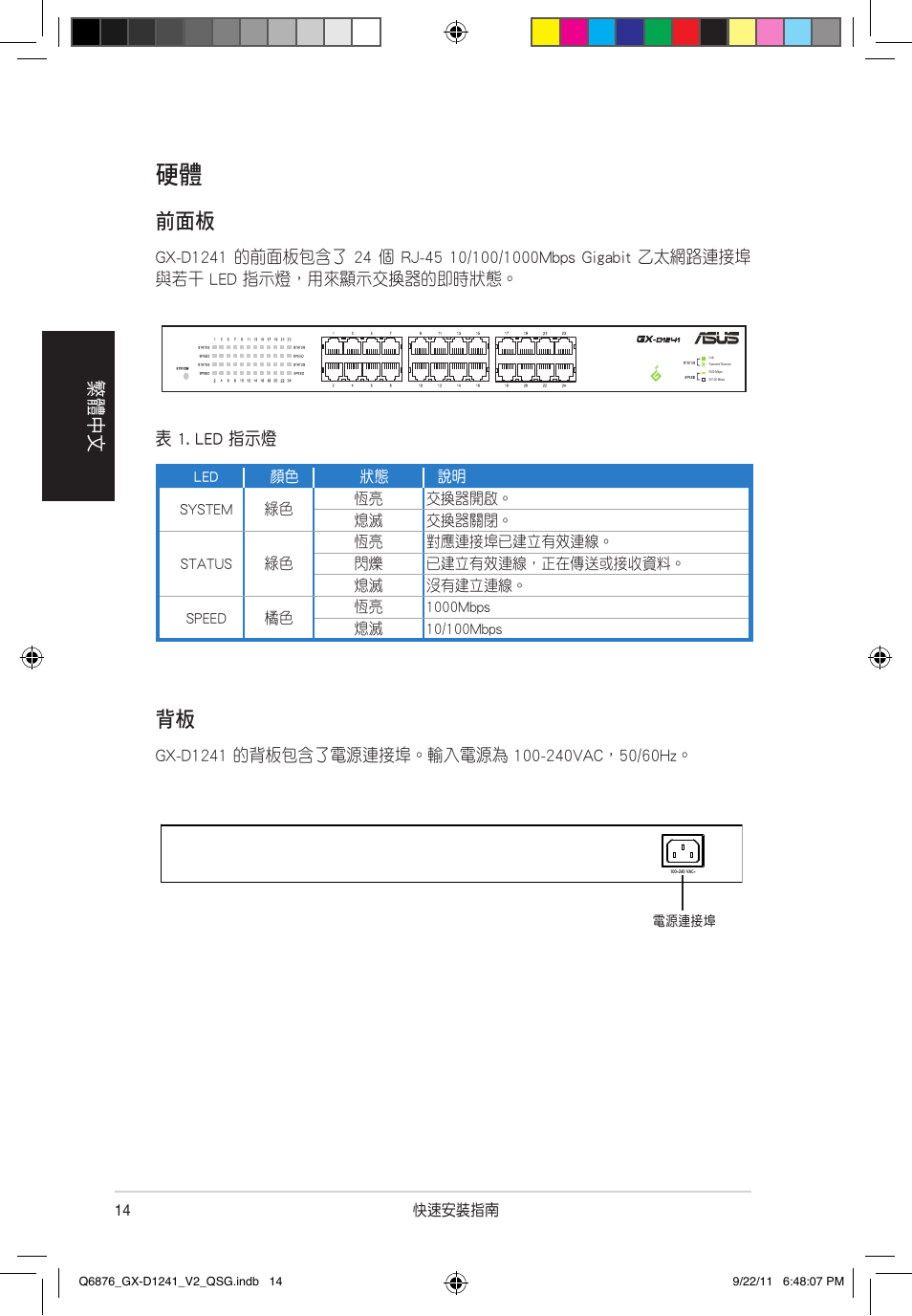 繁體中文 | Asus GX-D1241 V2 User Manual | Page 15 / 48