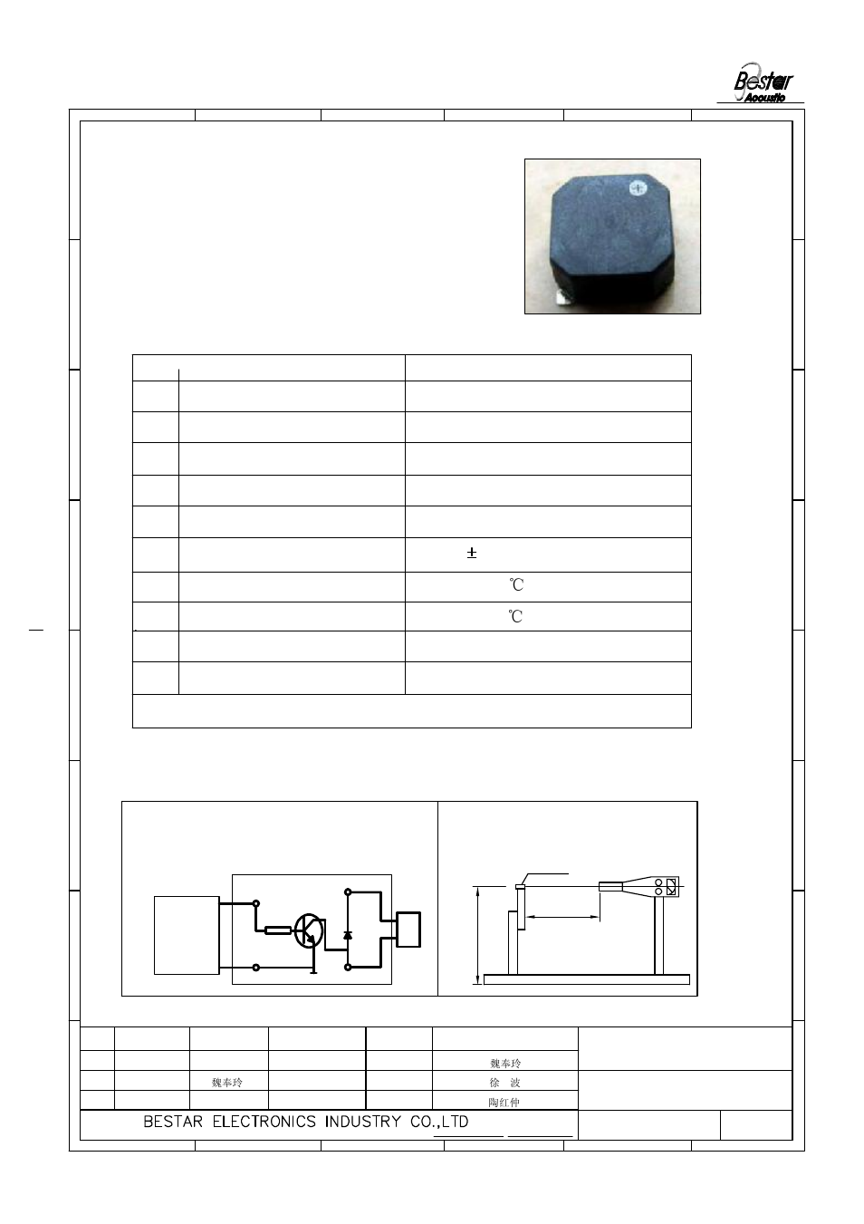 Characteristics, 8 storage temp ...+85, 2 electrical and mechanical characteristics | 1 features, 3 test method | BeStar SMT8585-3.6H04-10 LF User Manual | Page 2 / 8