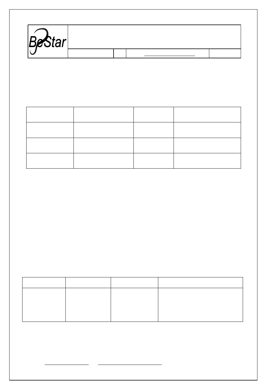 BeStar BPT4409H11W135F LF User Manual | 6 pages