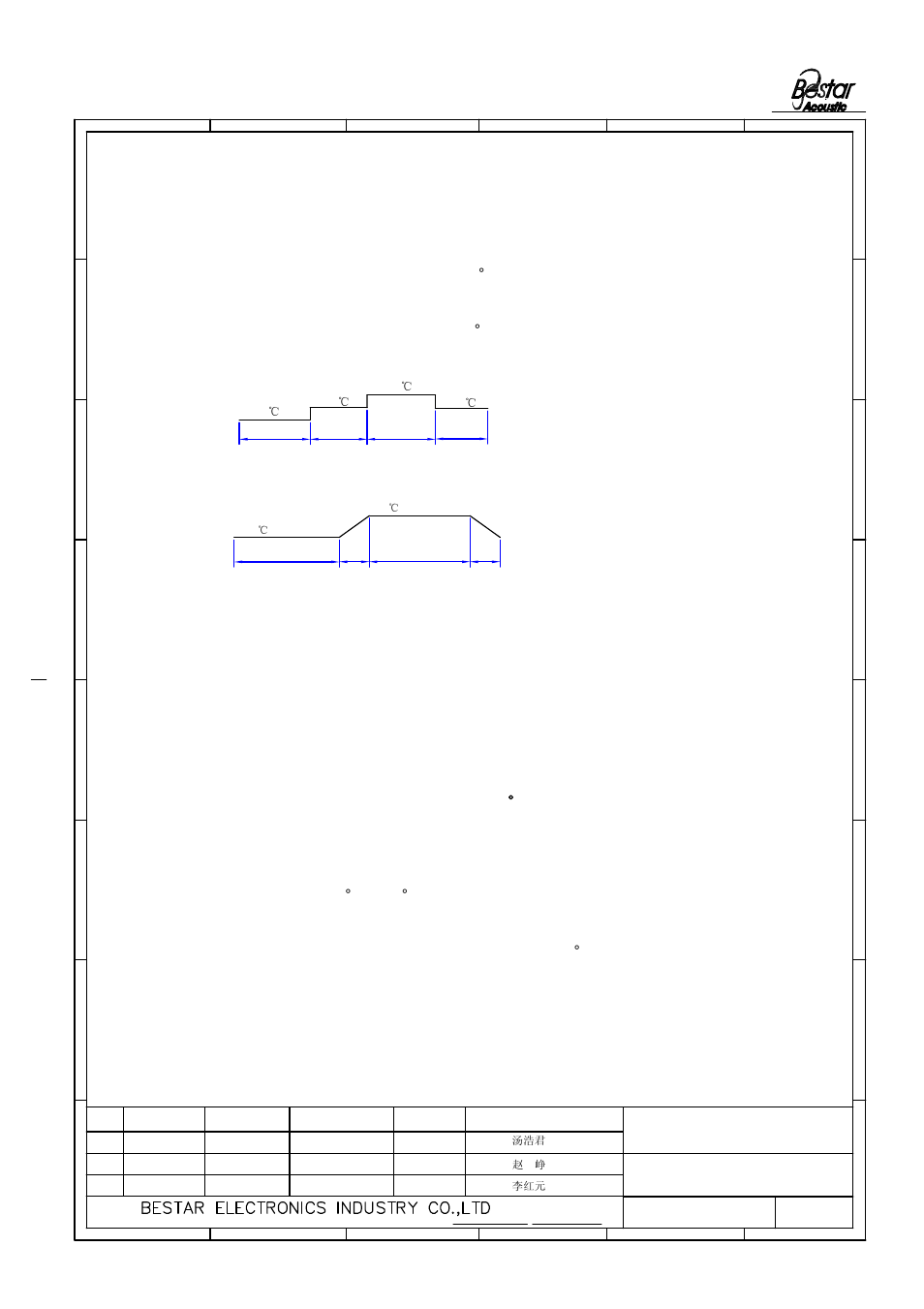 Reliability test, Piezo ceramic element 4 | BeStar FT-35G-3.1B1W40 User Manual | Page 6 / 8