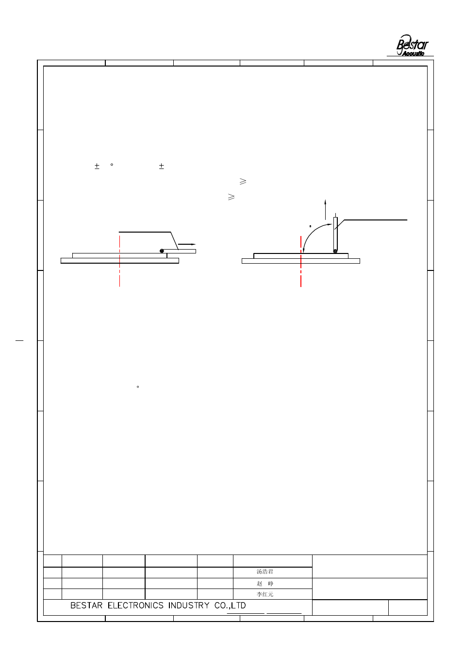 Notice, Lead wire, "pull off"force between silver and ceramic layer | 20n 4.2.b pull force by vertical direction is, Fig.1 direction of lead wire (horizontally), Fig.2 direction of lead wire (vertically), Piezo ceramic element | BeStar FT-32T-3.2A12 User Manual | Page 4 / 6