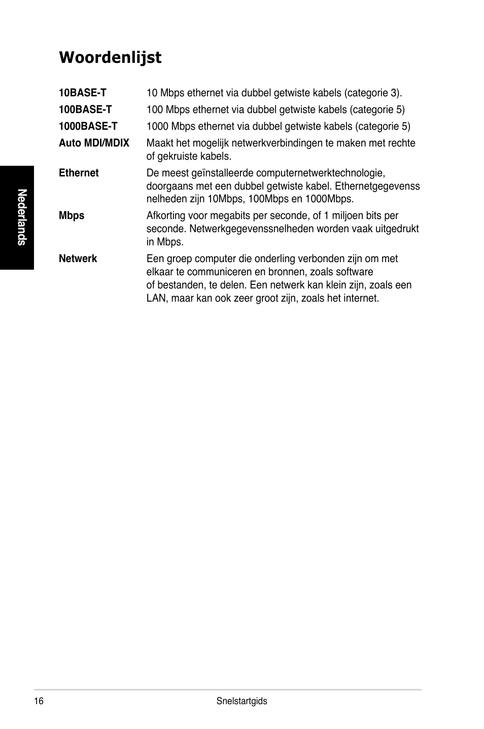 Woordenlijst | Asus GX1026 User Manual | Page 17 / 73