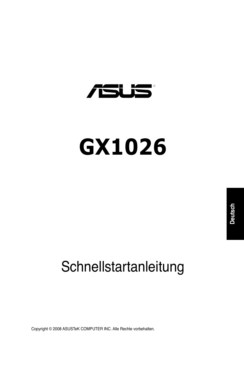 Gx1026, Schnellstartanleitung | Asus GX1026 User Manual | Page 26 / 73