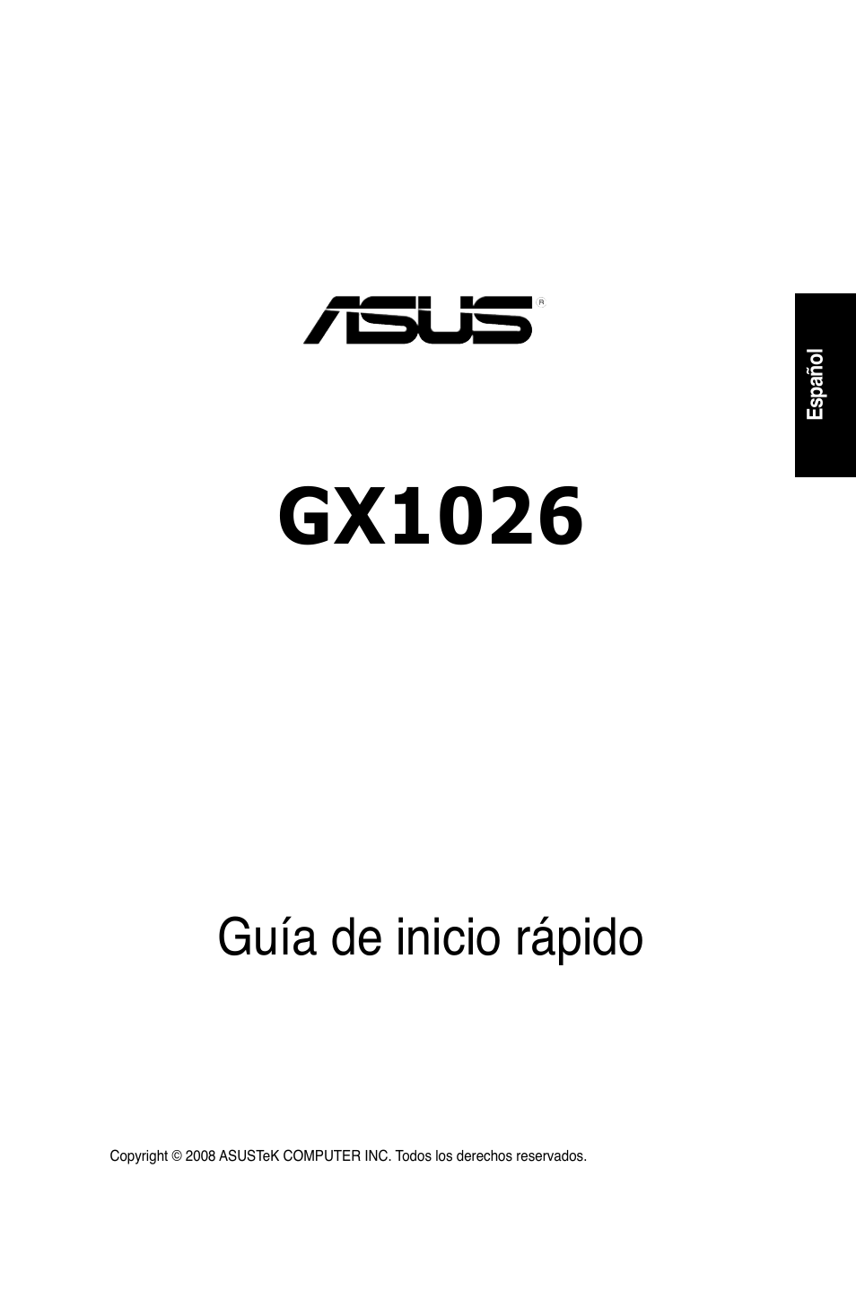 Gx1026, Guía de inicio rápido | Asus GX1026 User Manual | Page 58 / 73