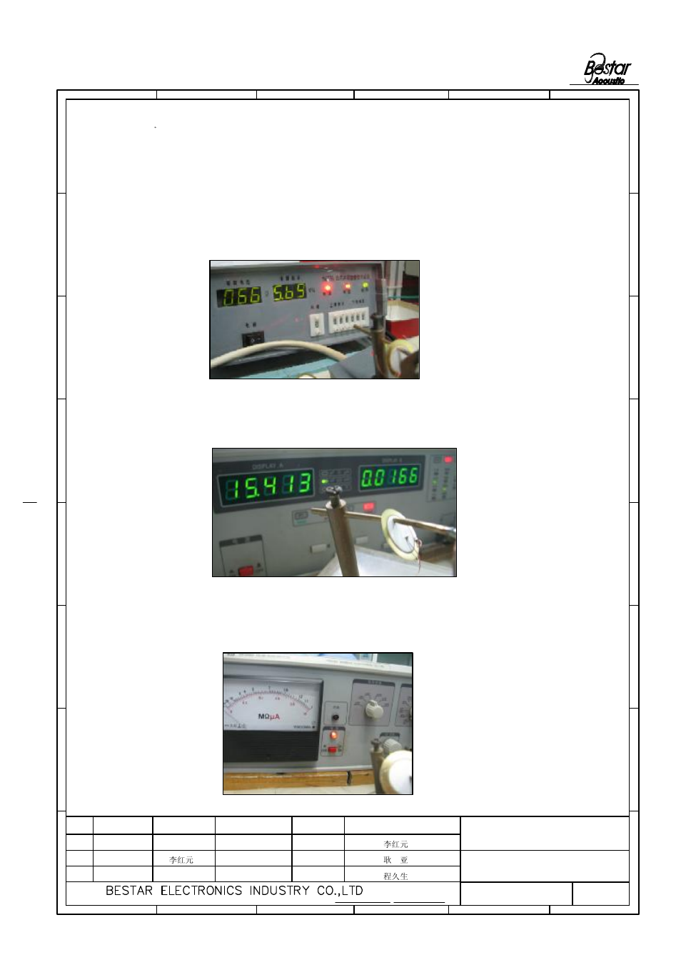 Measuring method, Piezo ceramic element | BeStar FT-20T-5.6A1 User Manual | Page 4 / 8