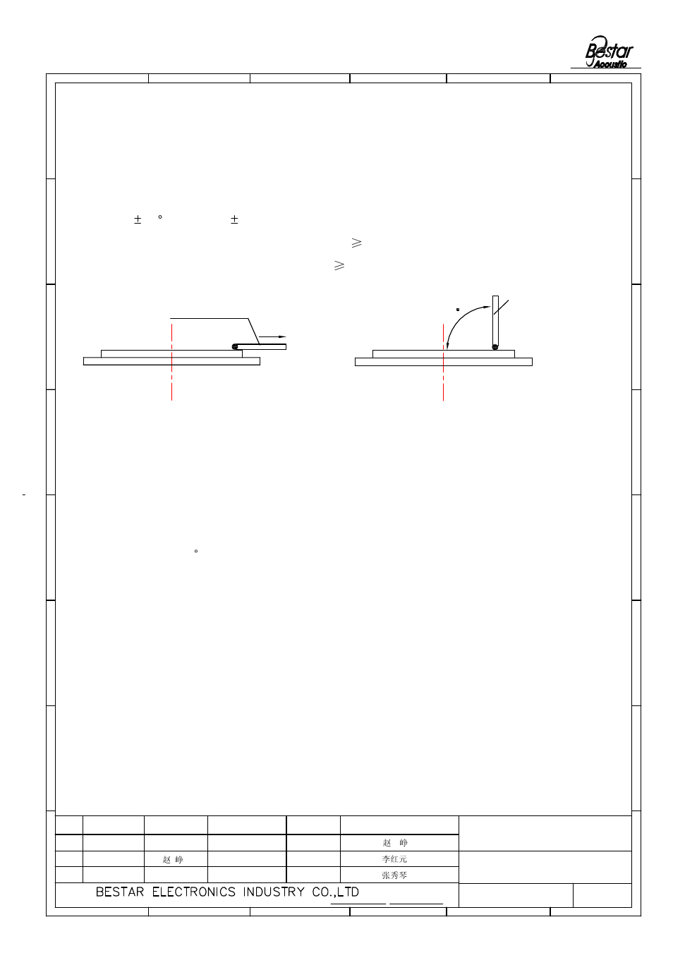 Notice, Lead wire, "pull off"force between silver and ceramic layer | Piezo ceramic element, 20n 3.2.b pull force by vertical direction is, Fig.1 direction of lead wire (horizontally), Fig.2 direction of lead wire (vertically) | BeStar FT-20T-4.3A1 User Manual | Page 4 / 8