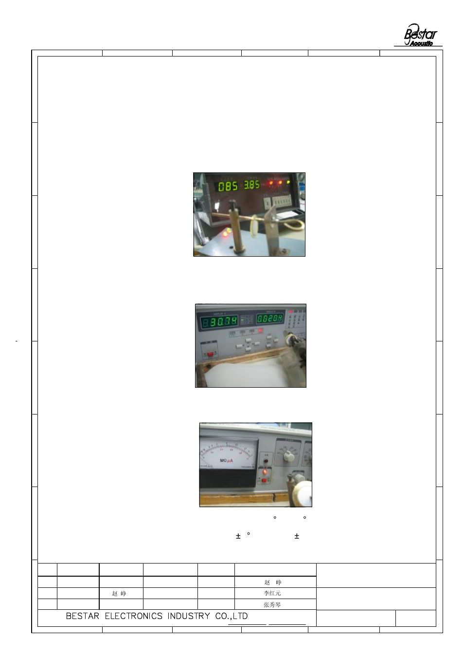 Measuring method, Piezo ceramic element | BeStar FT-20T-4.3A1 User Manual | Page 5 / 8