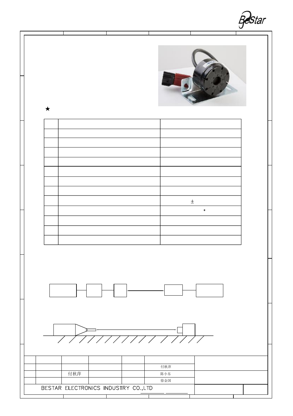 Characteristic, Piezo siren, Wooden table | BeStar HU100P12VIP67B-01 LF User Manual | Page 2 / 6