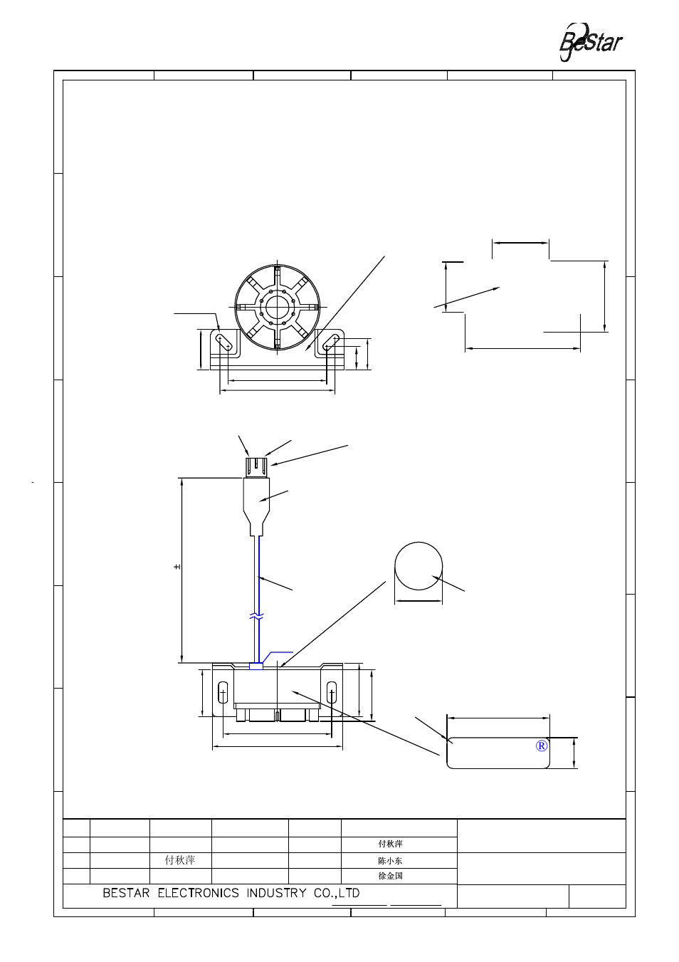 Bestar, Drawing, Piezo siren | Unit:mm | BeStar HU100P12VIP67B-01 LF User Manual | Page 3 / 6