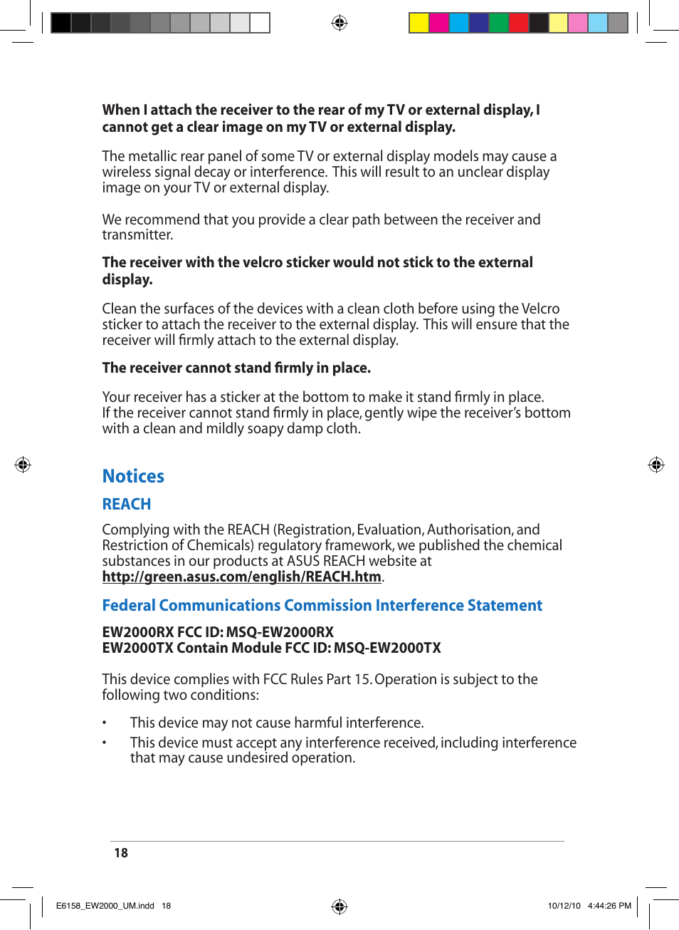 Notices | Asus EW2000 User Manual | Page 18 / 24