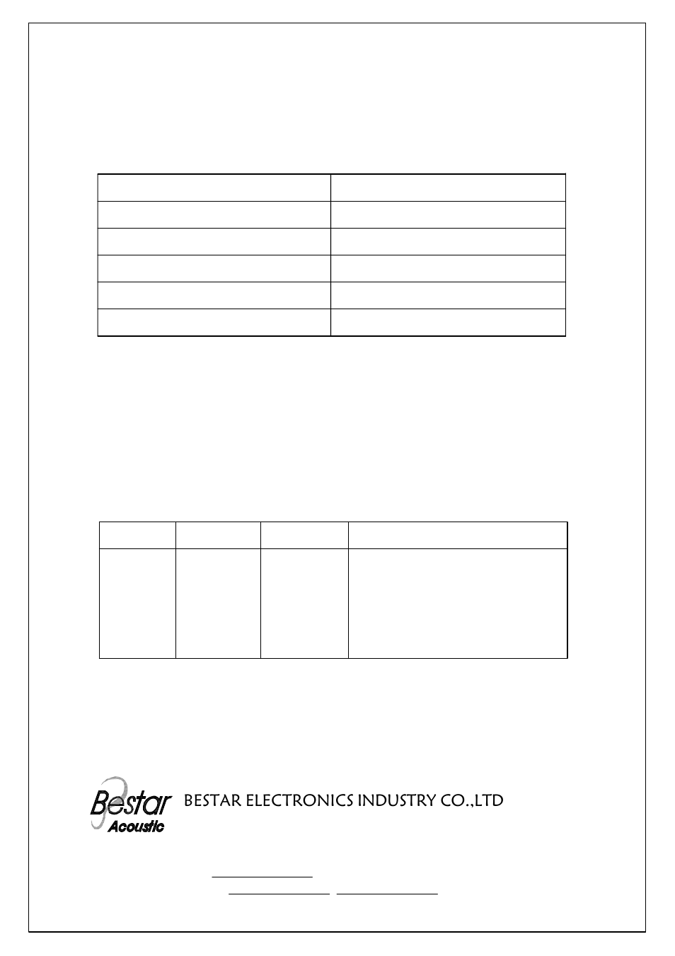 BeStar BCM9745OLF-42 User Manual | 6 pages