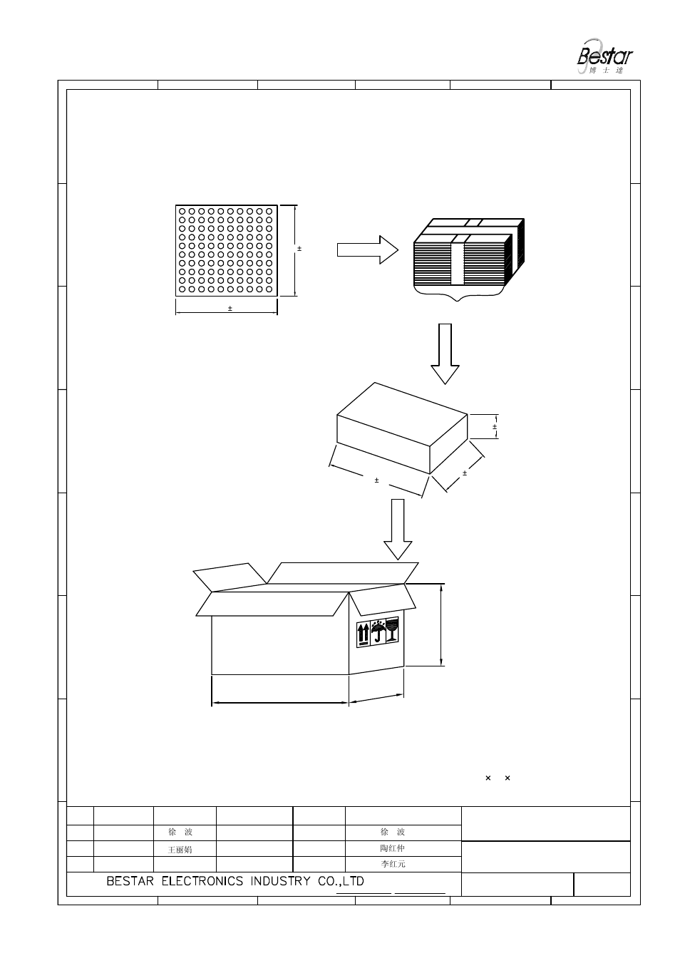 Packing, Microphone, Remark | 1000pcs | BeStar BCM6022OLFC-40 User Manual | Page 5 / 6