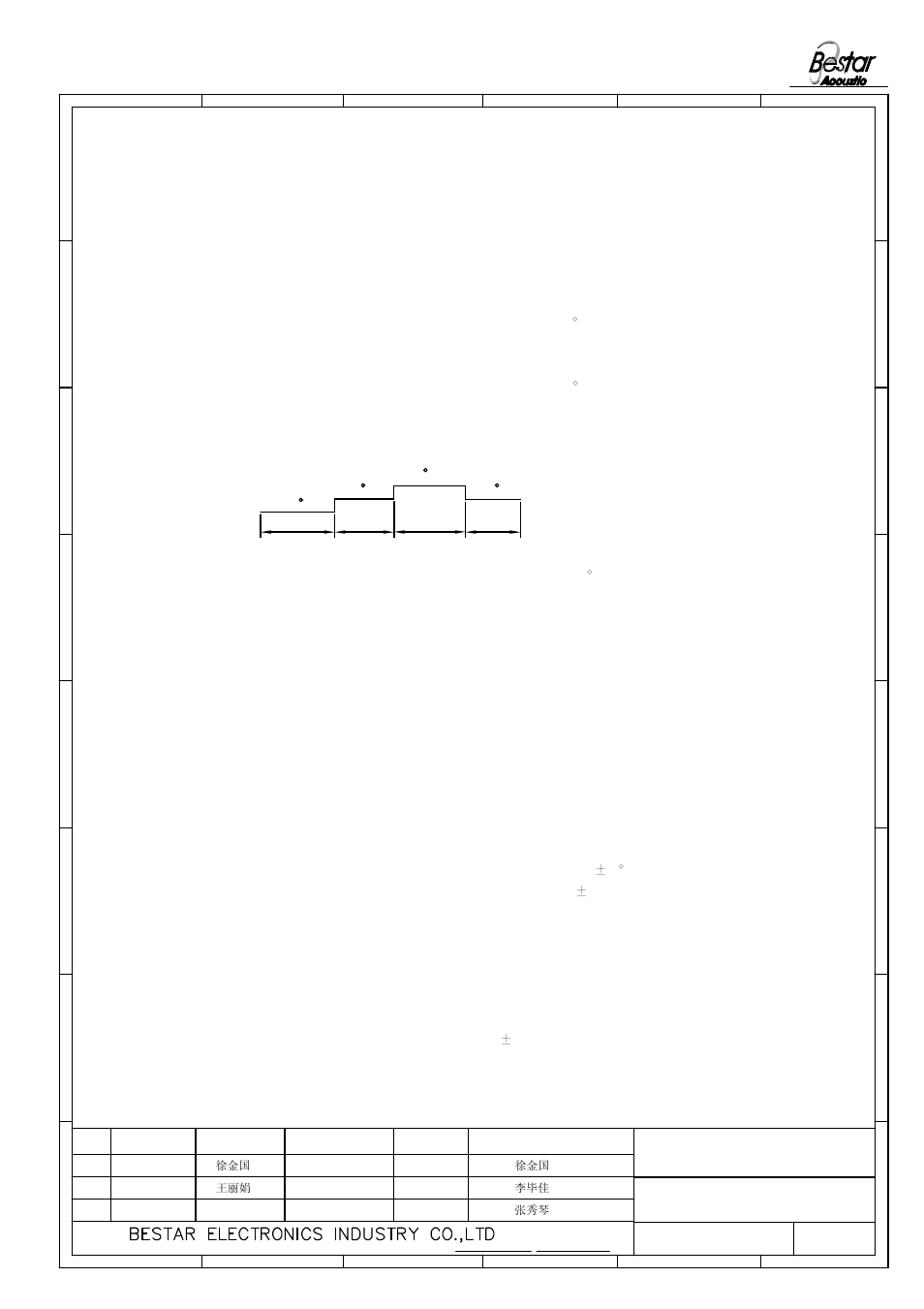 Microphone, Reliability test, 1 high temp.life test temperature +85 | Cduration 2, 3db from initial sensitivity | BeStar BCM4527OLBC-44 User Manual | Page 4 / 6