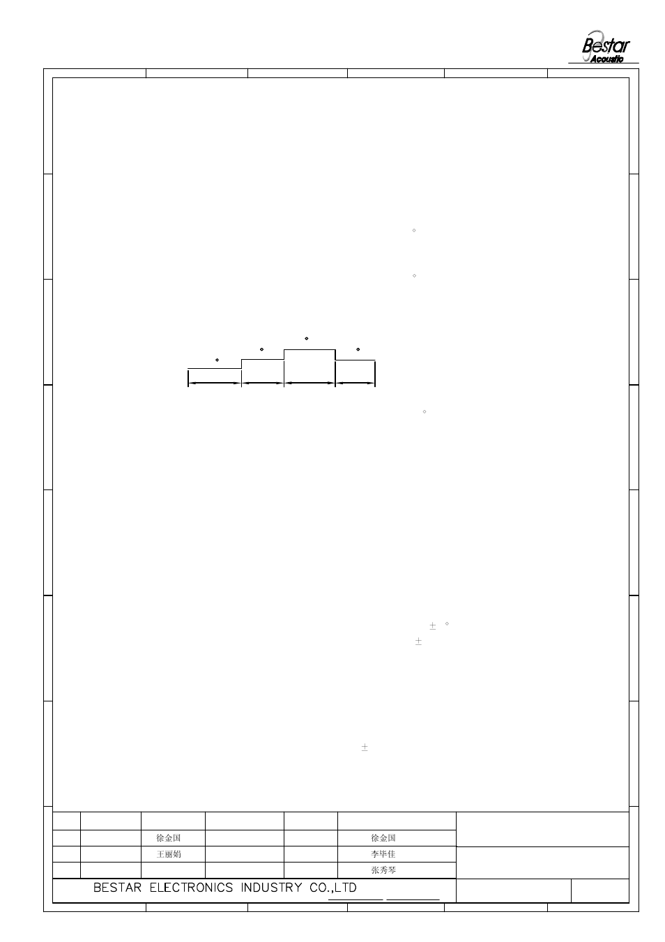 Microphone, Reliability test, 1 high temp.life test temperature +85 | Cduration 2, 3db from initial sensitivity | BeStar BCM4015OLFC-42 User Manual | Page 5 / 7