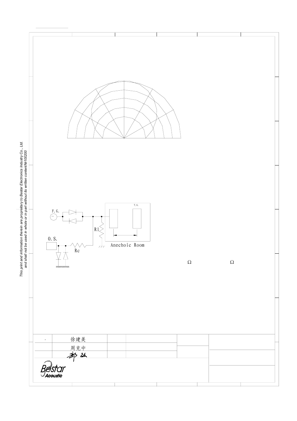 Bestar, Ultrasonic sensor, Test circuit | Bestar electronics industry co.,ltd, Drg no, Rl: 3.9k, Rc=1k | BeStar BPU1640IOPBH12 User Manual | Page 5 / 6