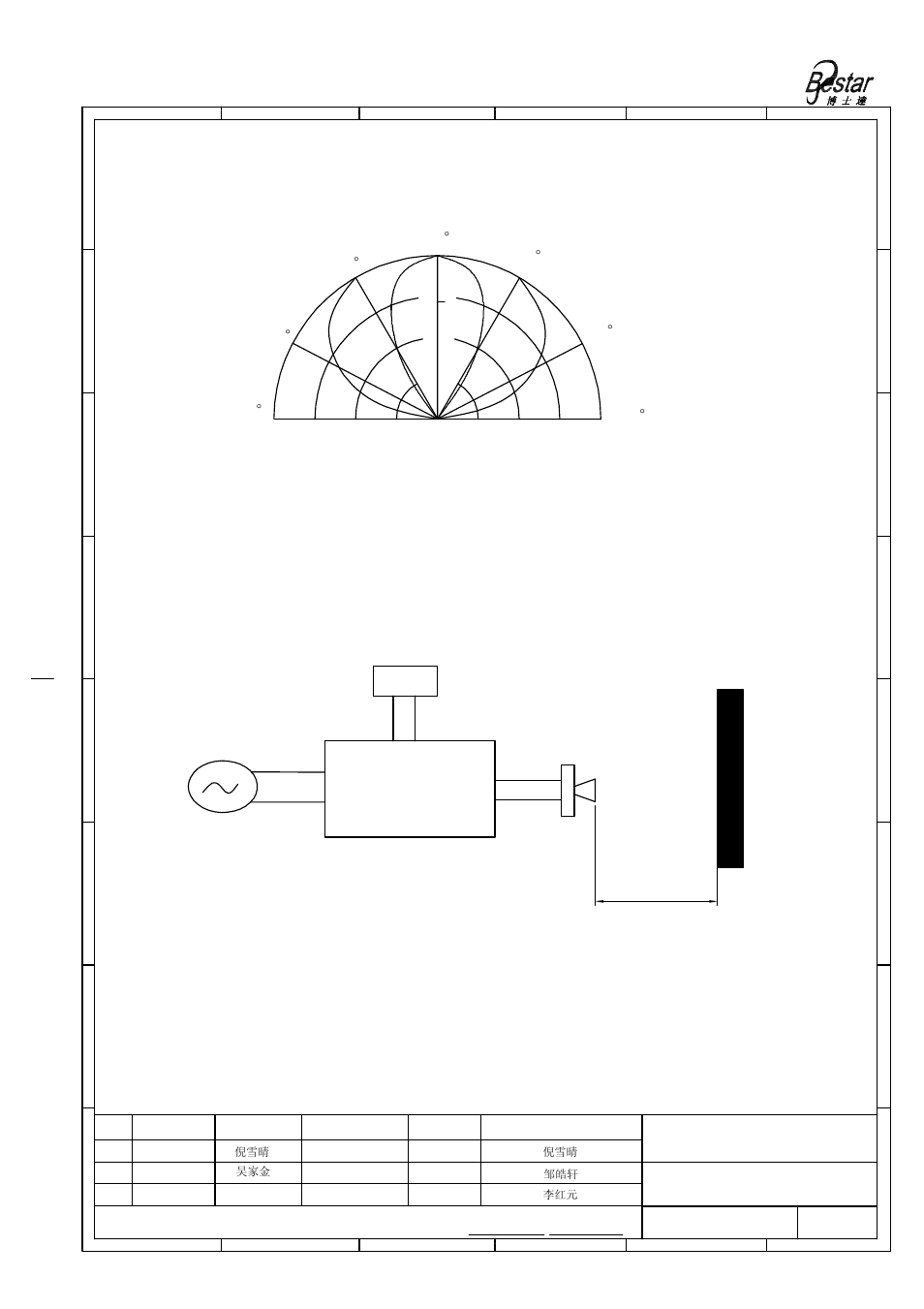 Echo&rest.resonant time test circuit, Test circuit, S.c.d | Direcivity in overall sensitivity, Bestar electronics industry co.,ltd, Att e nu a ti o n (db) p.s, 50cm u.s t.g | BeStar BPU1548IFAH10.7 User Manual | Page 5 / 10