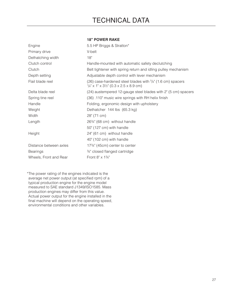 Technical data | BlueBird 966067901_S22B5DA User Manual | Page 27 / 32