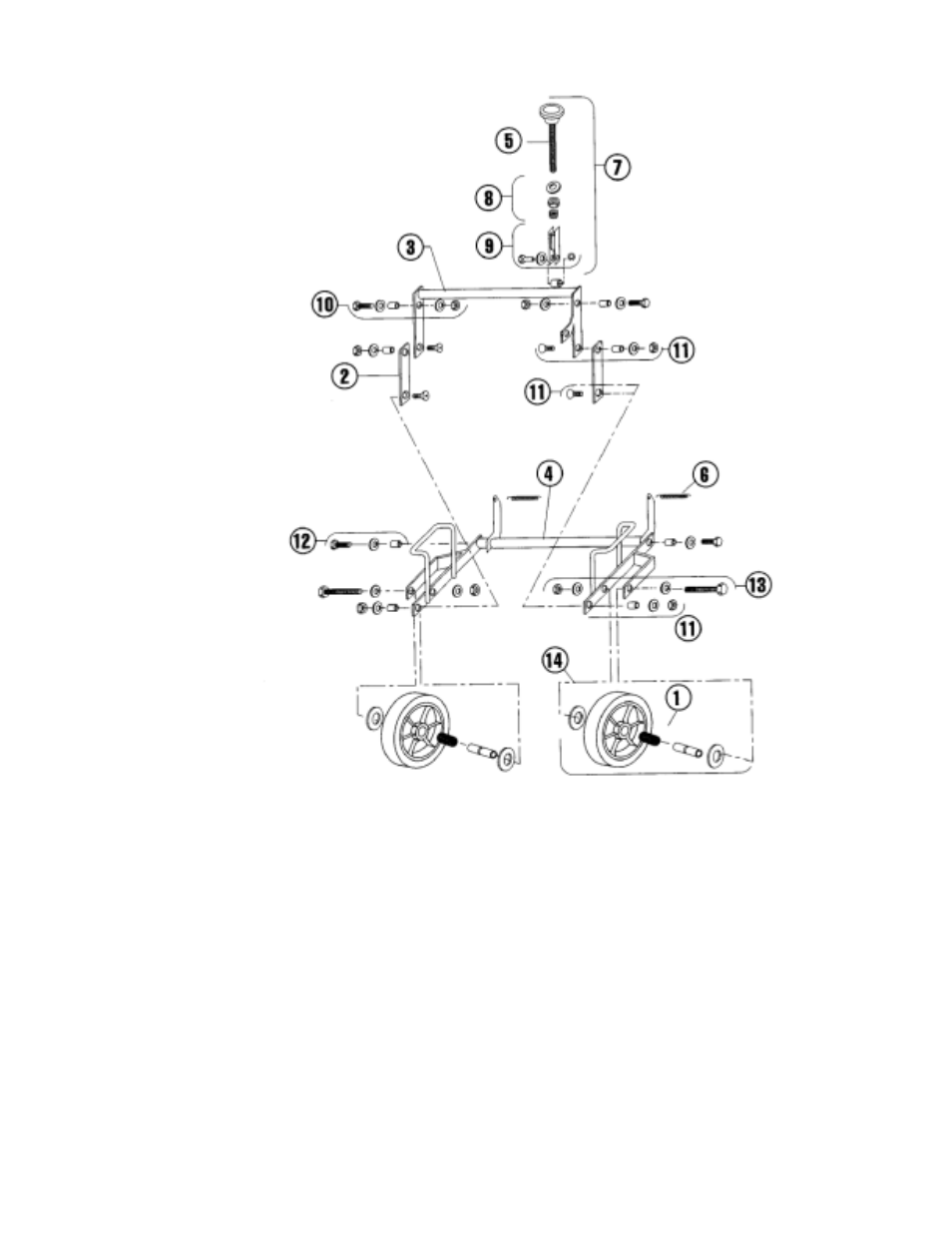 Parts rear wheel - model 424 | BlueBird H742G User Manual | Page 23 / 44