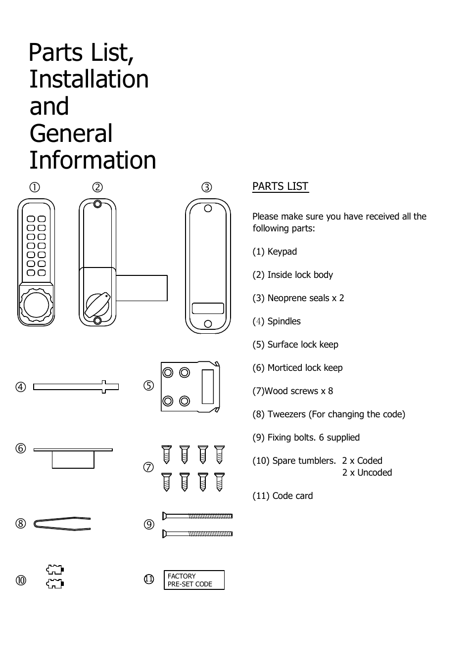 Borg Locks BL 2605MG Series User Manual | 4 pages