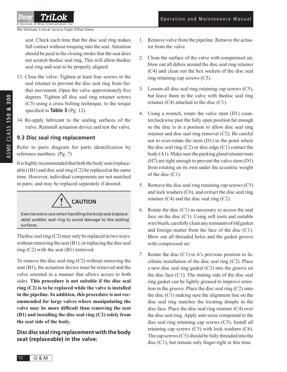 Bray Triple Offset User Manual | Page 12 / 24