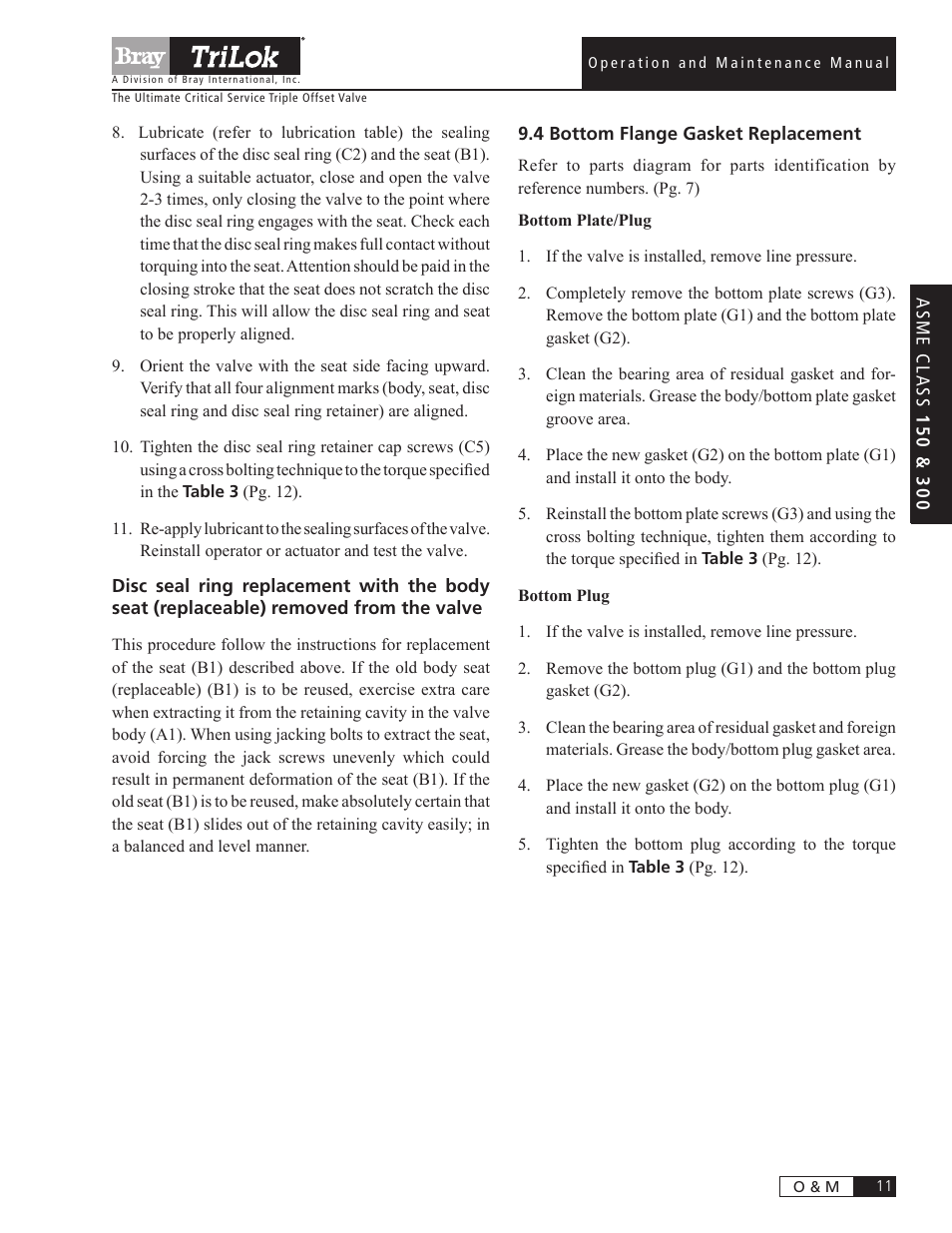 Bray Triple Offset User Manual | Page 13 / 24