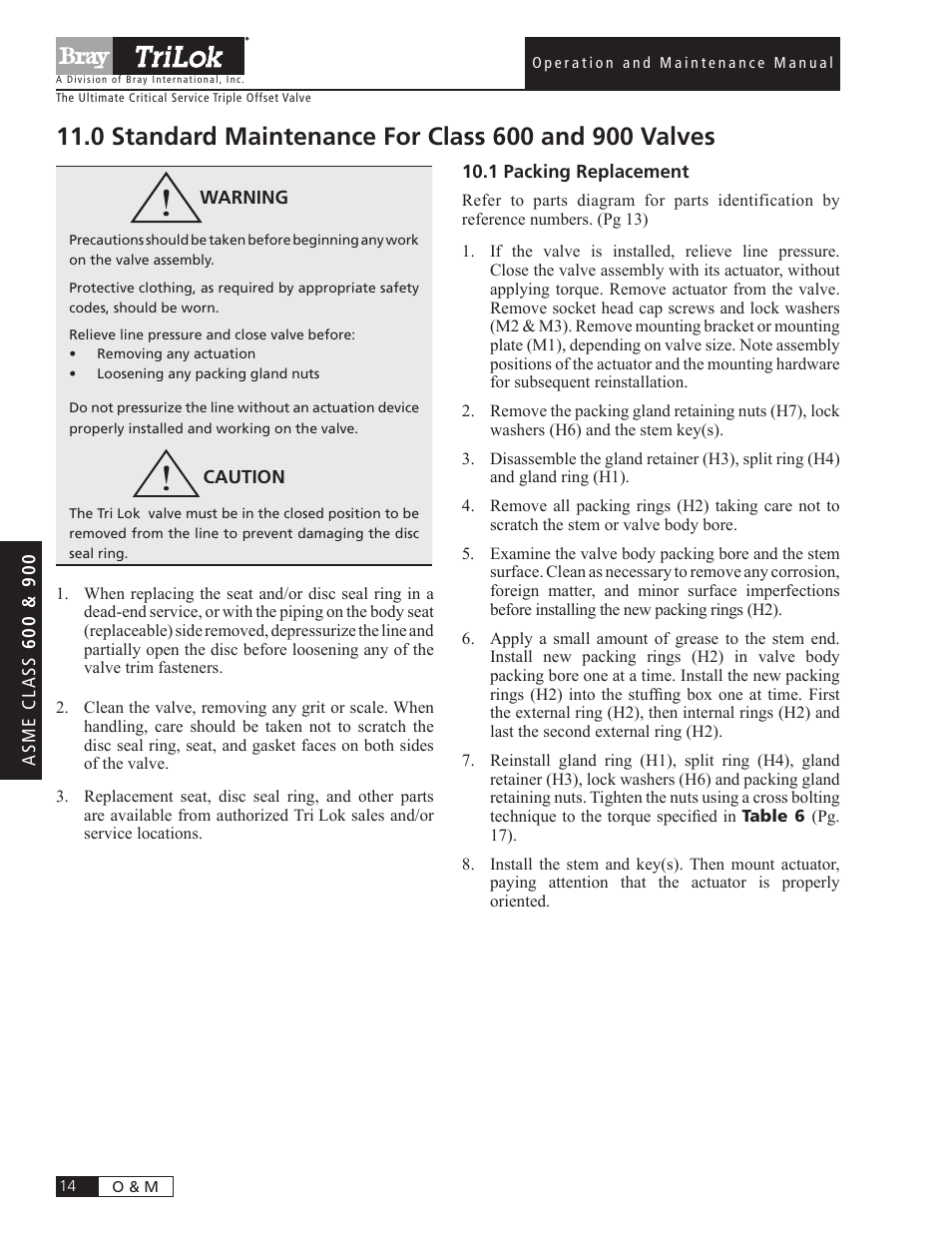 Bray Triple Offset User Manual | Page 16 / 24