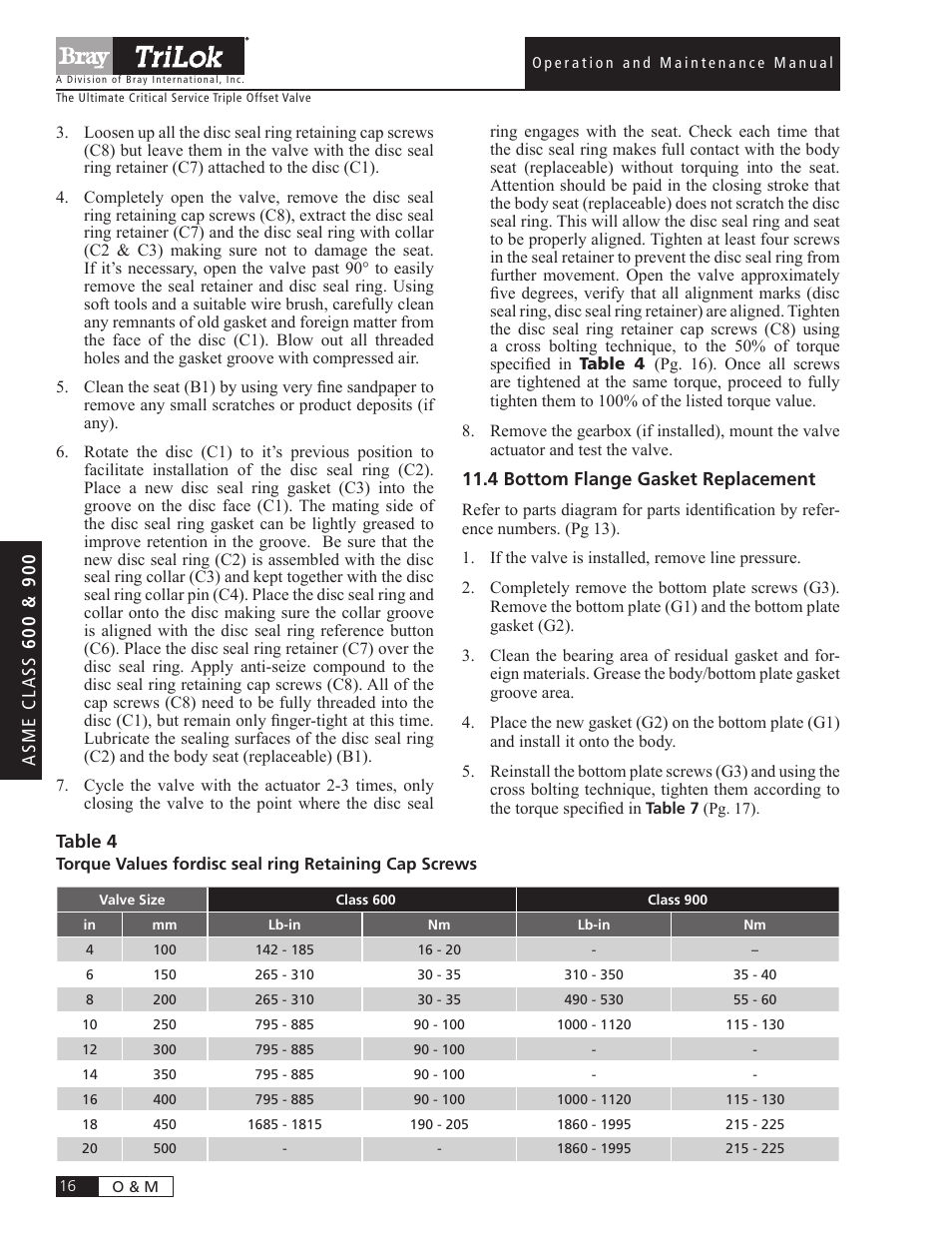 Bray Triple Offset User Manual | Page 18 / 24