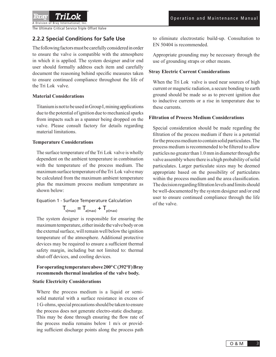 Bray Triple Offset User Manual | Page 5 / 24