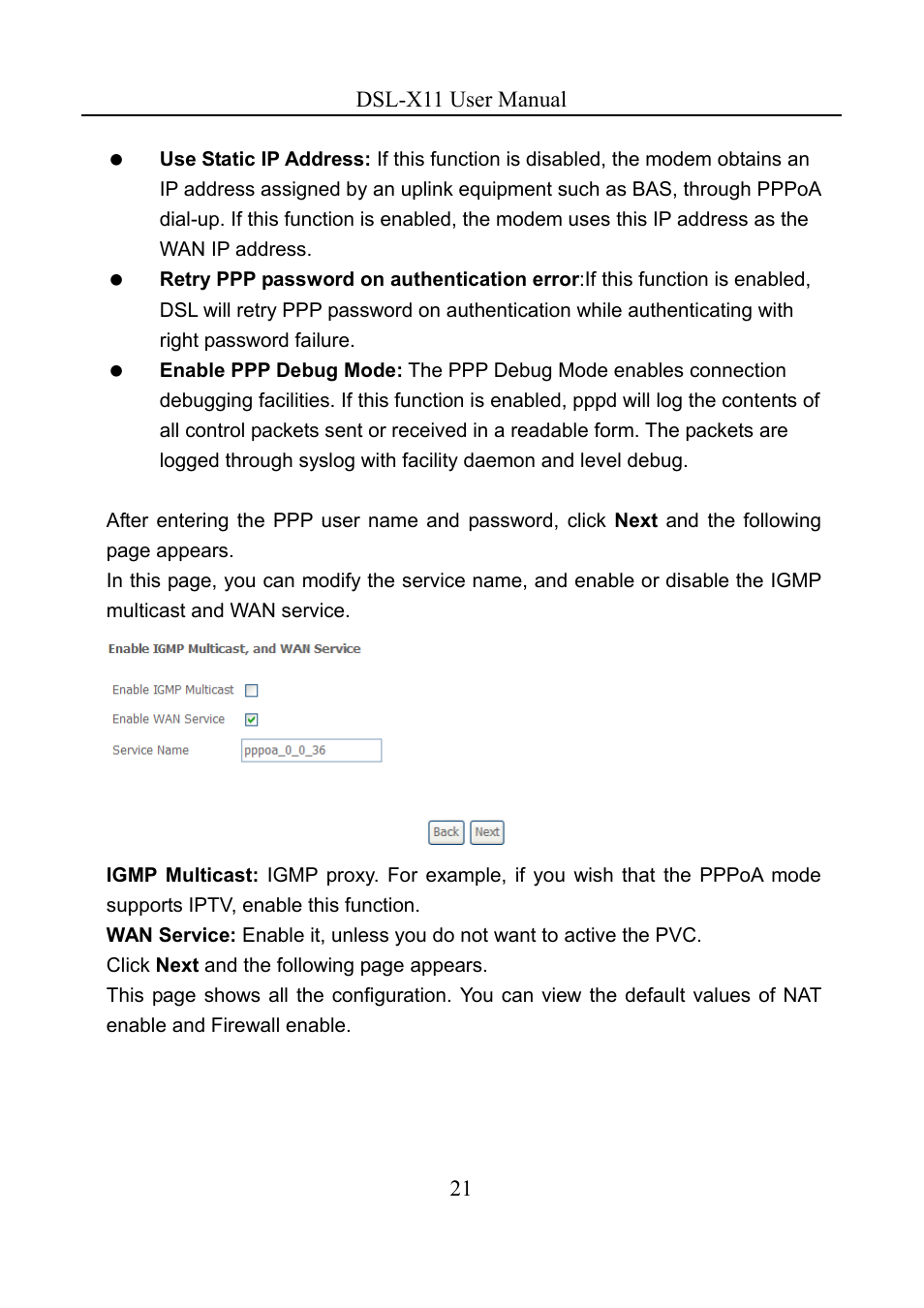 Asus DSL-X11 User Manual | Page 24 / 77