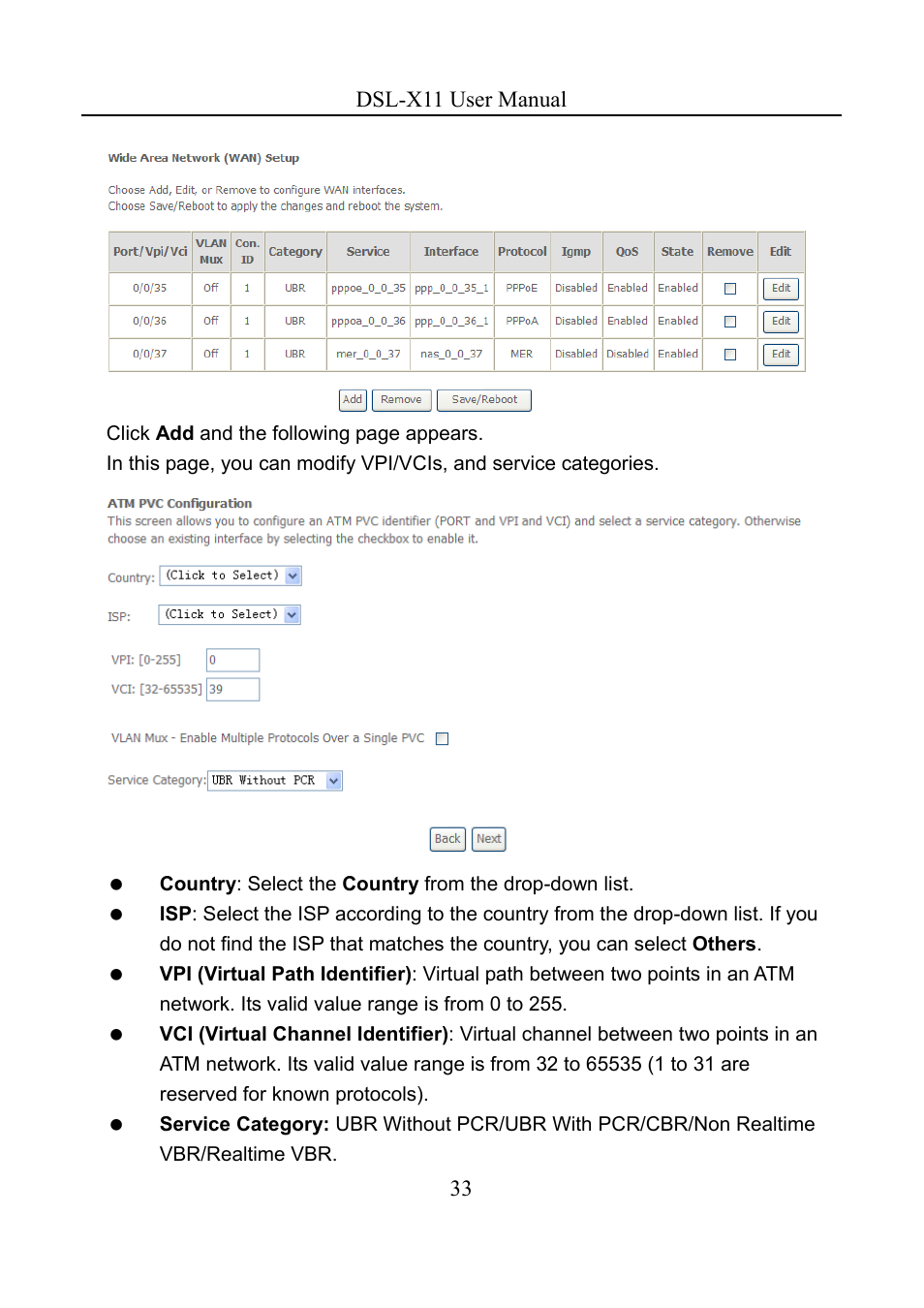 Asus DSL-X11 User Manual | Page 36 / 77