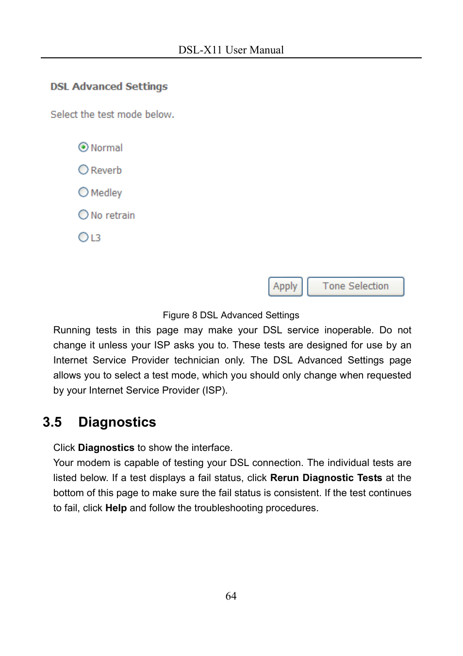 5 diagnostics | Asus DSL-X11 User Manual | Page 67 / 77