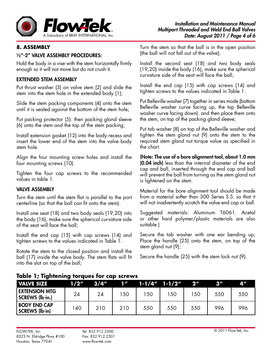 Bray Cryogenic User Manual | Page 4 / 6