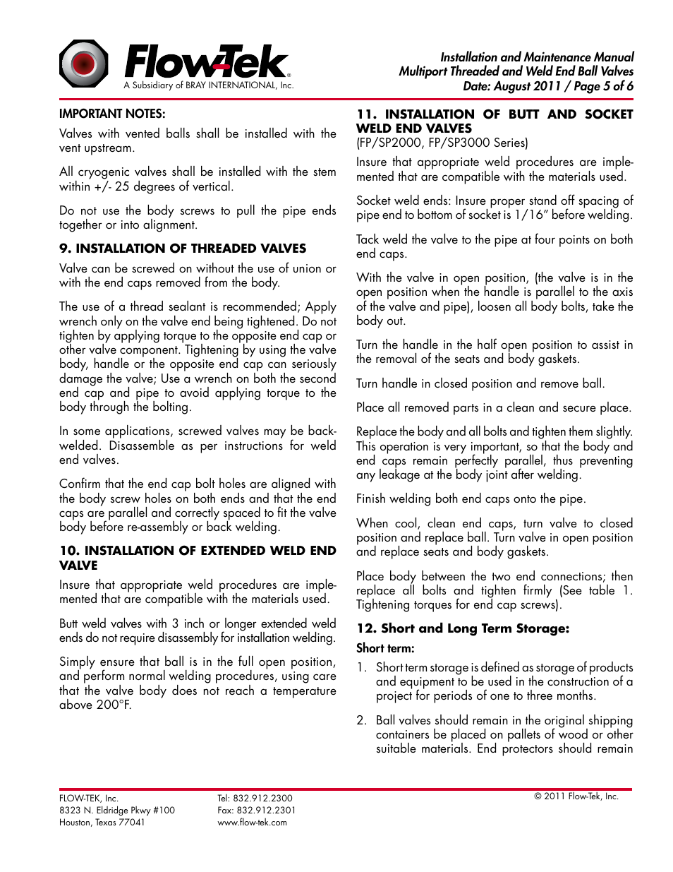 Bray Cryogenic User Manual | Page 5 / 6