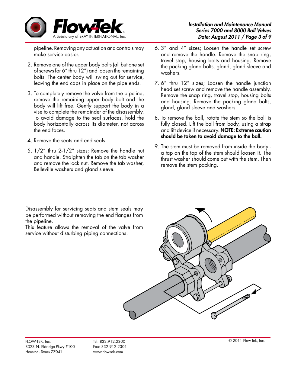 Bray 7000_8000 Series User Manual | Page 3 / 9