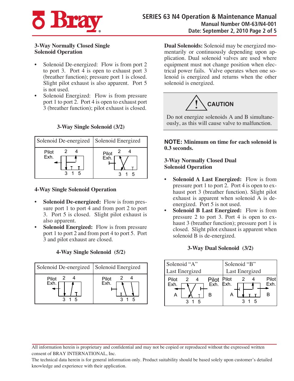Series 63 n4 operation & maintenance manual | Bray 63 N4 Series User Manual | Page 2 / 5