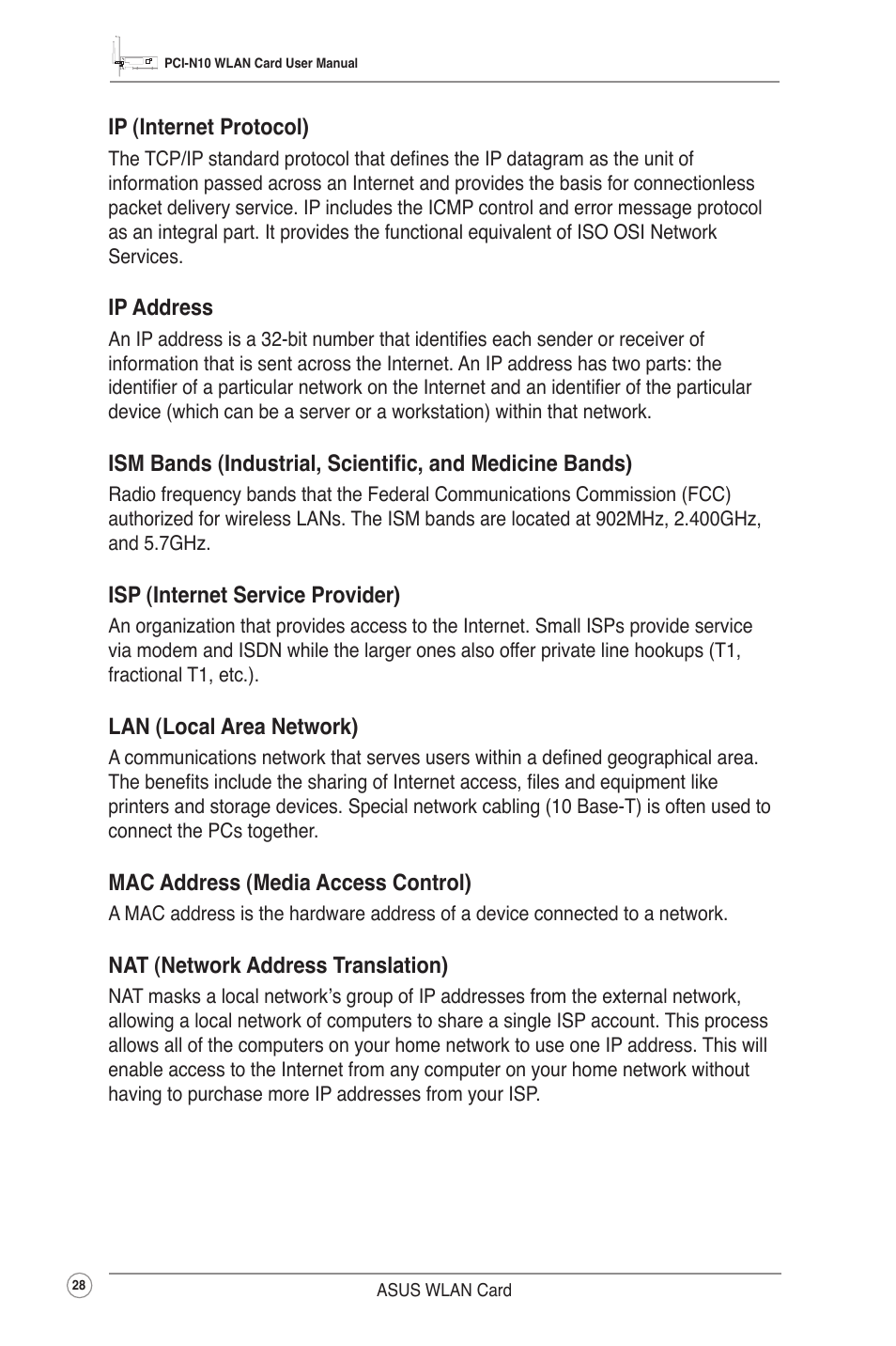 Asus PCI-N10 User Manual | Page 31 / 34