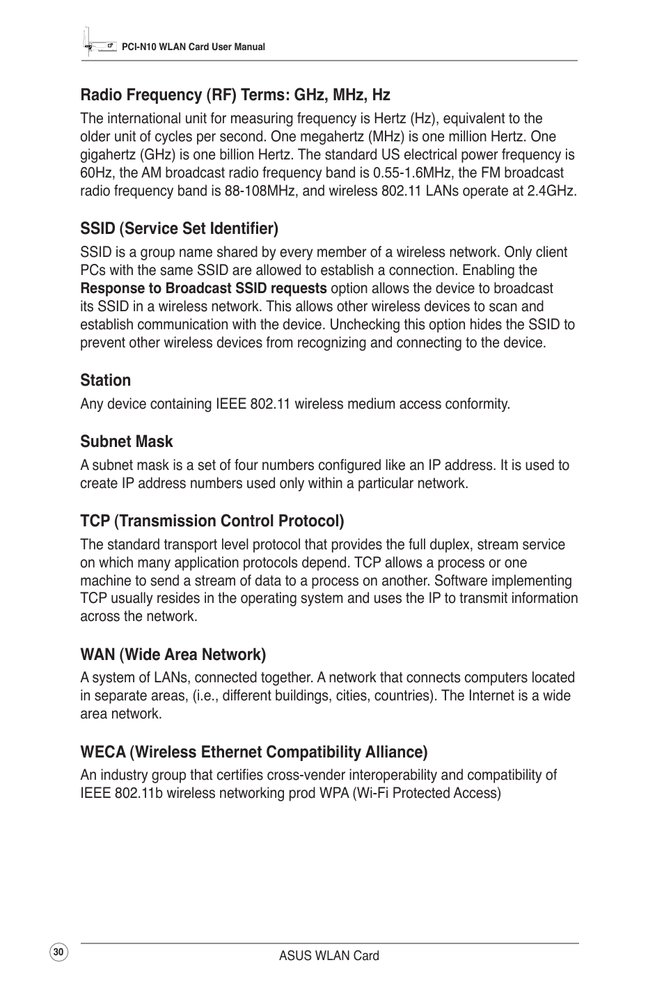 Asus PCI-N10 User Manual | Page 33 / 34