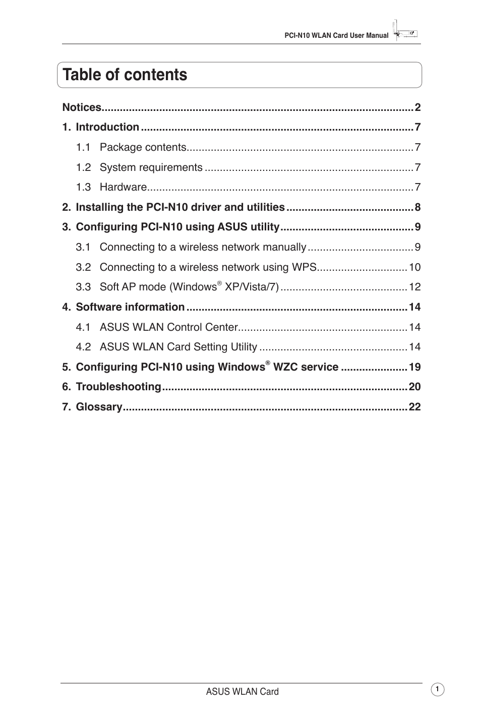 Asus PCI-N10 User Manual | Page 4 / 34