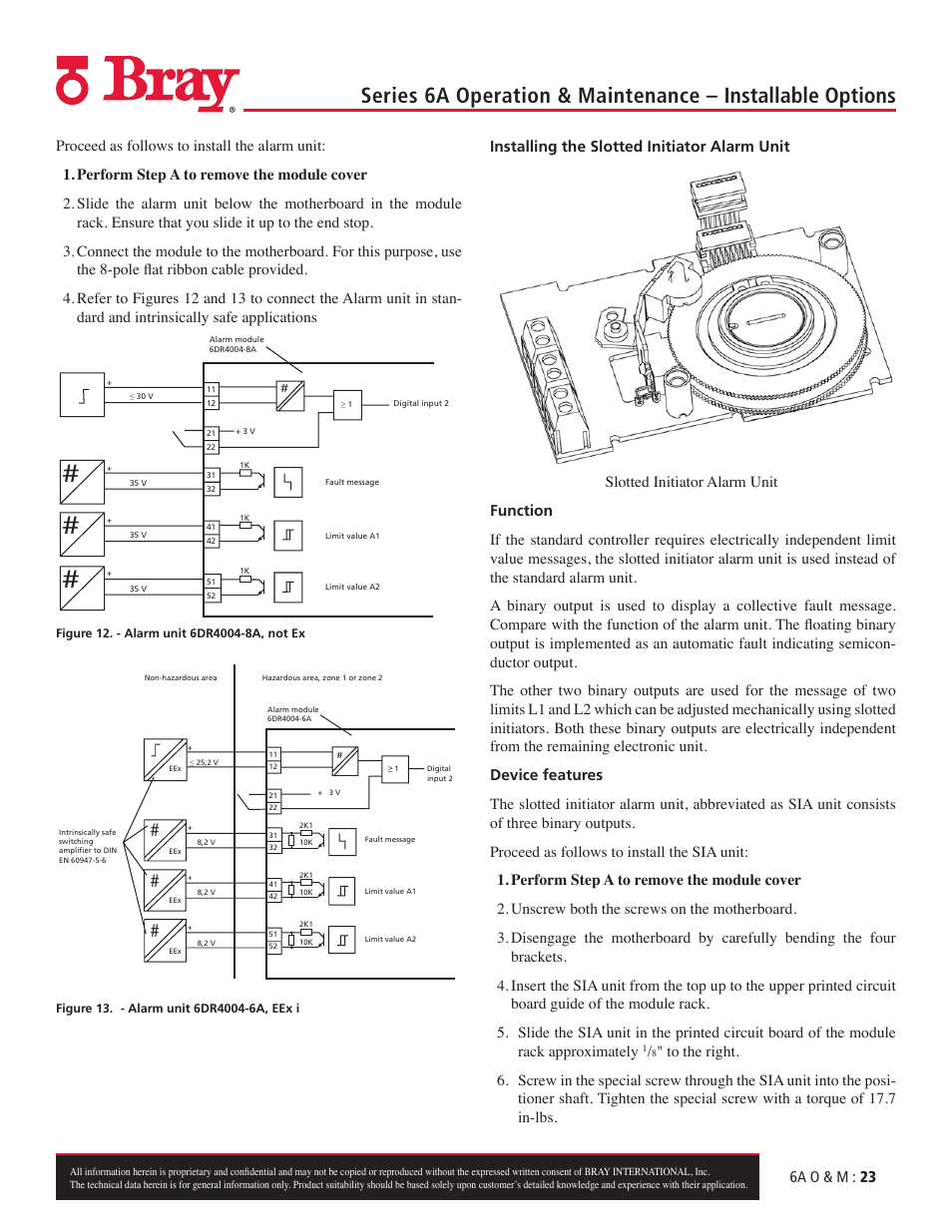 Bray 6A Series O&M Manual User Manual | Page 23 / 42