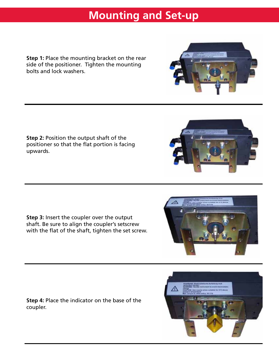 Mounting and set-up | Bray 6A Series Quick Start User Manual | Page 2 / 10
