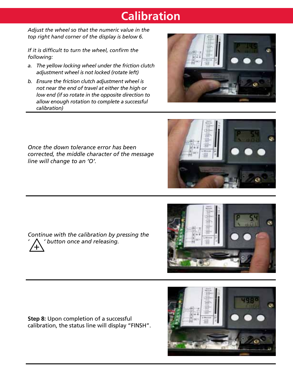 Calibration | Bray 6A Series Quick Start User Manual | Page 6 / 10