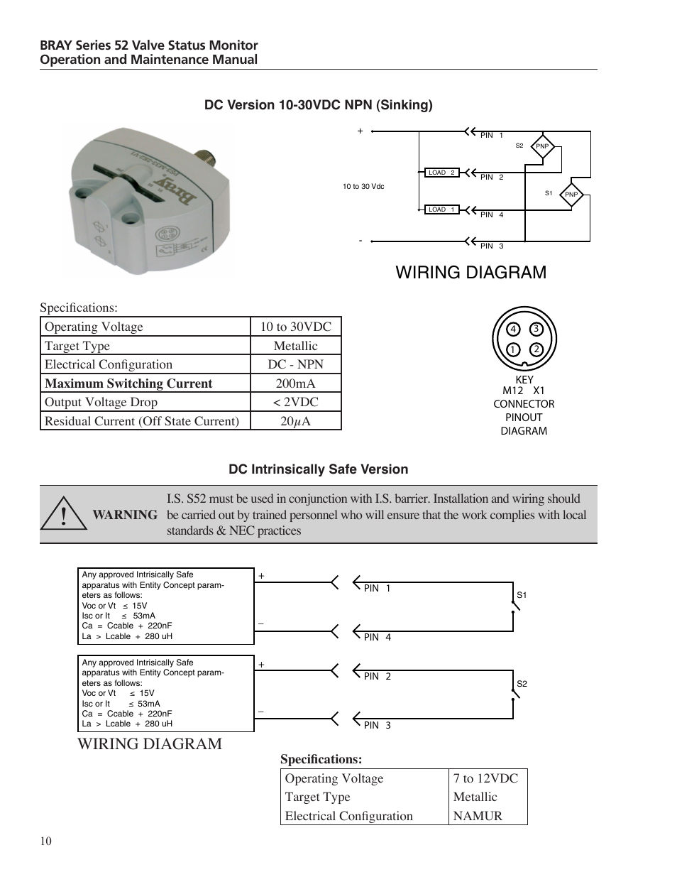 Wiring diagram | Bray 52 Series User Manual | Page 12 / 21